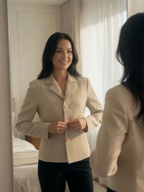XOXO Women's Tan Short Blazer Jacket